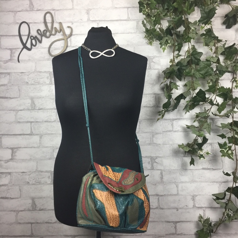 Vintage Nas Patchwork Textured Handbag